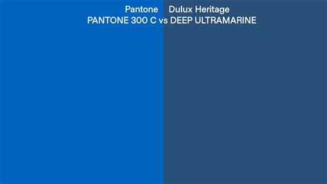 Pantone 300 C Vs Dulux Heritage DEEP ULTRAMARINE Side By Side Comparison