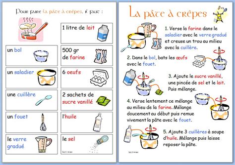 Amiscol Recette de la pâte à crêpes