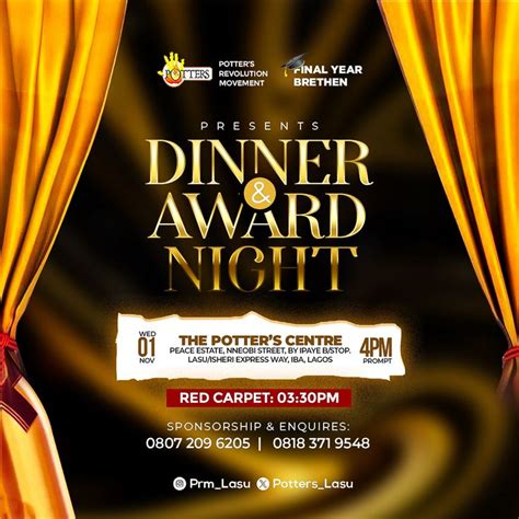 Dinner And Award Night Flyer Design In Event Poster Design