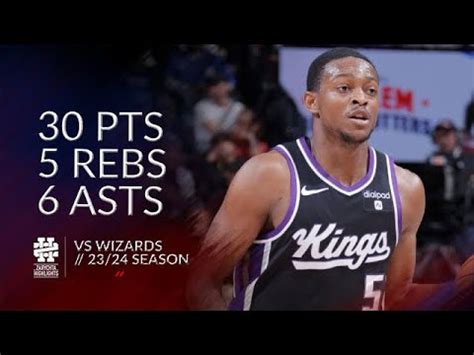 De Aaron Fox Pts Rebs Asts Vs Wizards Season Youtube