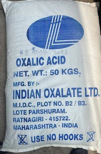 Radiant Oxalic Acid Powder Packaging Type Bag Packaging Size Kg