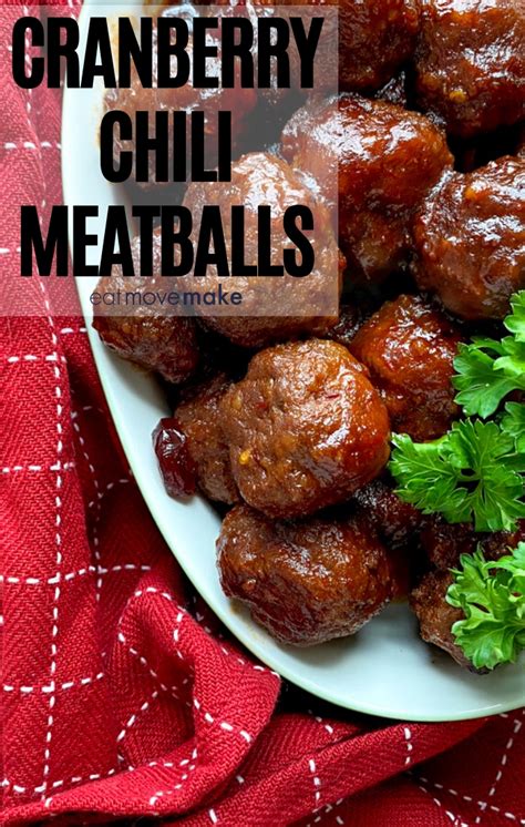 Slow Cooker Cranberry Chili Meatballs Recipe Eat Move Make