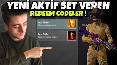 PUBG MOBİLE REDEEM CODE 2024 SET VEREN YENİ REDEEM CODELER KANITLI