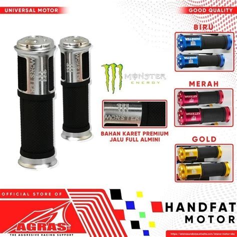 Jual Handfat Handgrip Pegangan Stir Stang Agras Karet Model Bintik