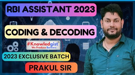 Rbi Assistant 2023 Rbi Recruitment 2023 Reasoning Coding