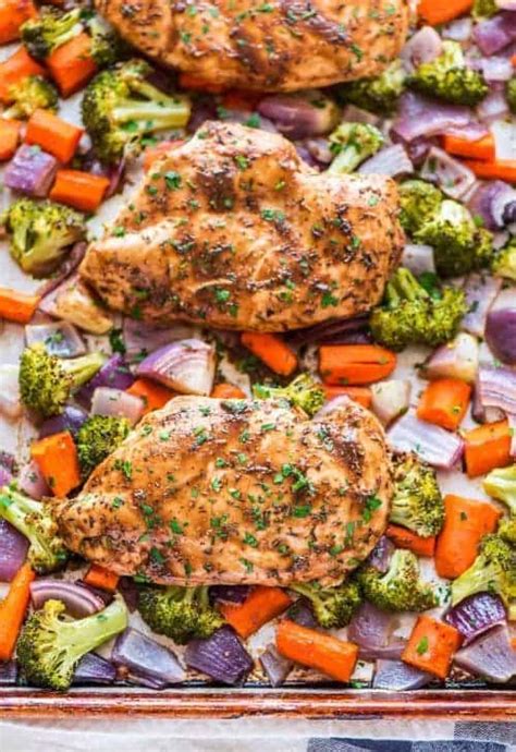 Maple Dijon Chicken And Vegetables {sheet Pan Dinner}