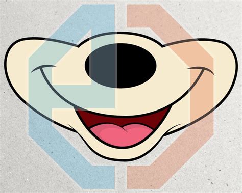 Mickey Mouse Half Face Mouth Svg Png Pdf  Eps Dxf Etsy