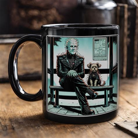 Pinhead Waiting For The Bus Dead By Daylight Horror Gift Coffee Mug