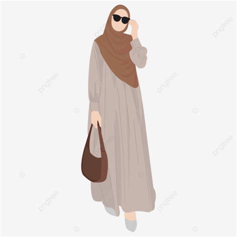 Ootd Woman With Hijab And Sling Bag, Ootd, Woman, Muslimah PNG and ...