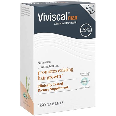 Viviscal Mens Hair Growth Supplements Clinically Proven Proprietary Collagen Complex 180