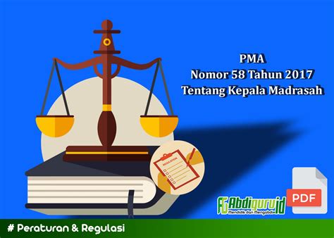 Peraturan Menteri Agama PMA Nomor 58 Tahun 2017 Tentang Kepala