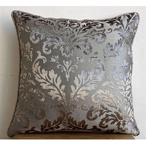 The HomeCentric Pillow Case, Grey Pillow Shams, Damask Pillow Shams, 24"x24" Pillow Shams ...