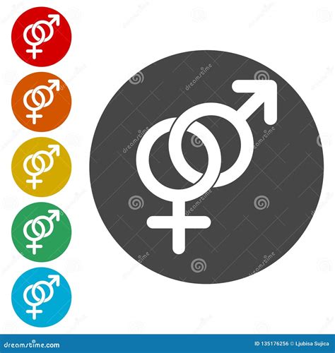 Sistema De Sex Symbol Masculino Y Femenino Ilustración Del Vector