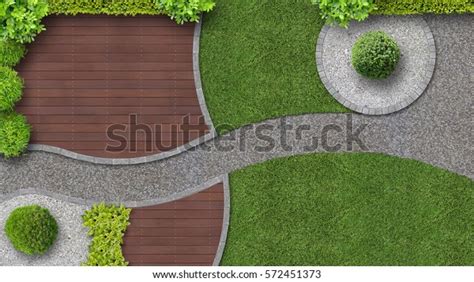 Modern Garden Design Terrace Top View Stock Photo 572451373 | Shutterstock