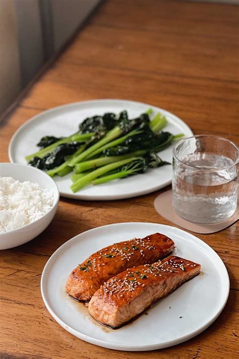 Teriyaki Salmon With Tatsoi