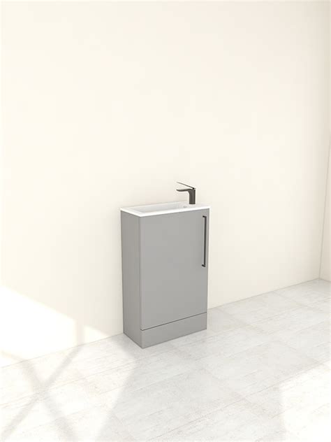 M Series 500mm Floor Mounted Basin Cabinet Single Door 255mm Deep