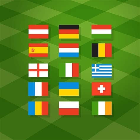premium vector flags   national football teams