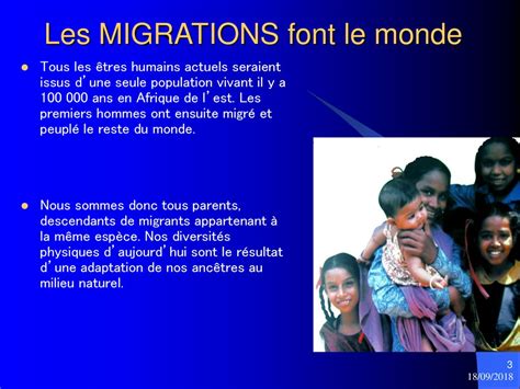 Les MIGRATIONS pour vivre ensemble ppt télécharger