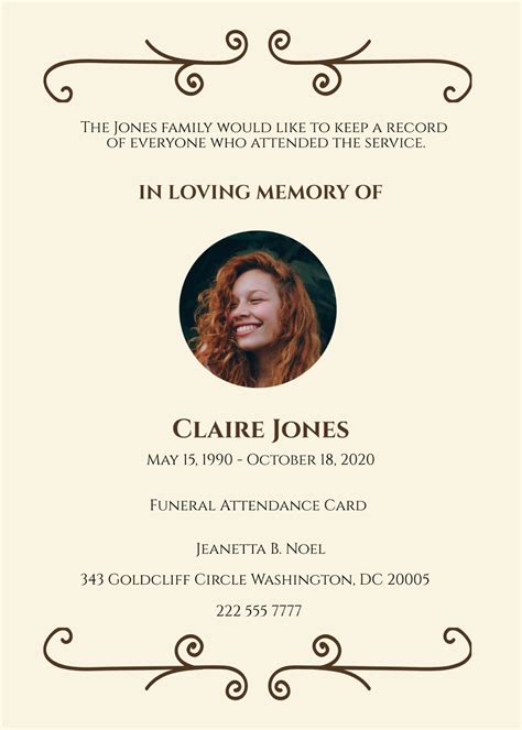 Page 2 Free Funeral Card Templates And Examples Edit Online And Download