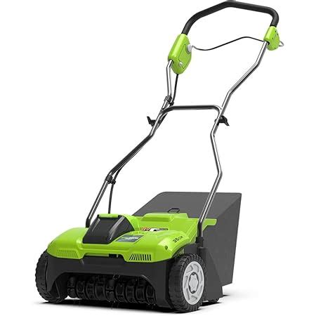 Greenworks GD40SC36 Akku Vertikutierer und Rasenharke mit bürstenlosem