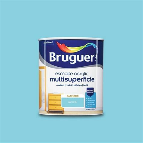 Bruguer Esmalte De Color Acrylic Multisuperficie Azul Caribe Ml