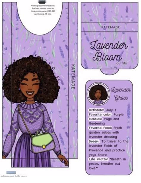 lavender katemade Paper doll Casa de muñecas de papel Casitas para