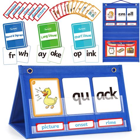 Buy Torlam Blends Digraphs Pocket Chart Onset Rime Phonics Games