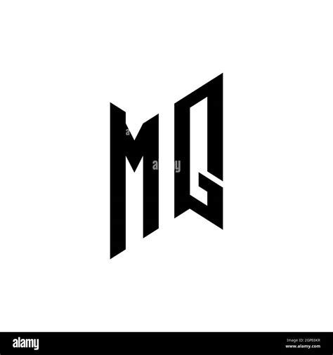 Mq Monogram Geometric Shape Style Template Monogram Initial Design