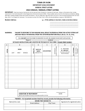 Fillable Online Town Clerk Town Of Avon Important Legal Document Avon