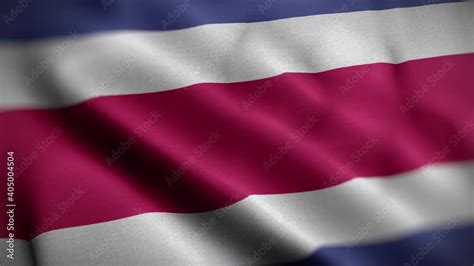 Costa Rica Flag Textured Waving Close Up Background Hd Stock Video