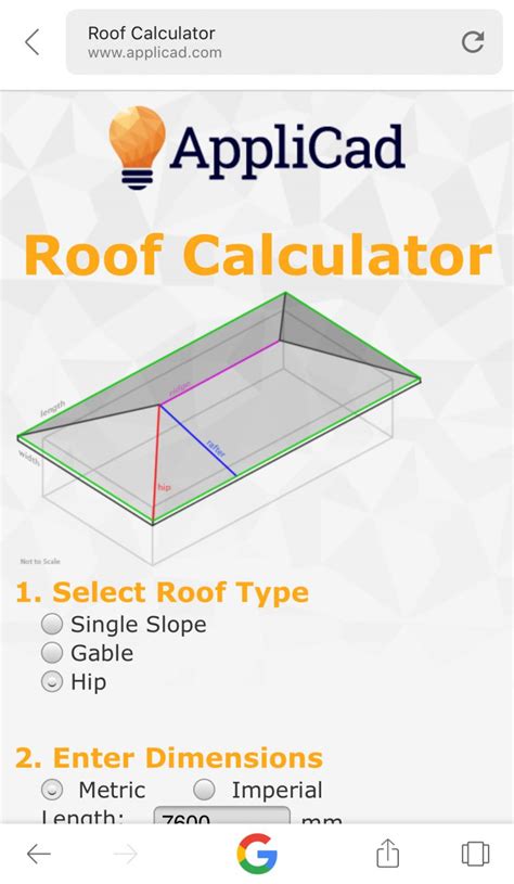 Applicad Roof Calculator App Applicad