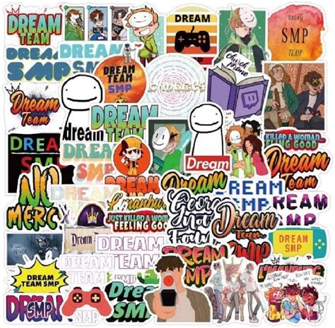 Buy Dream Smp Stickers Pack 50 Pcs Aesthetic Waterproof Vinyl Graffiti