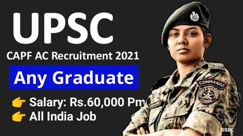 Upsc Capf Ac Recruitment Govtjobs You Latest Govt Jobs