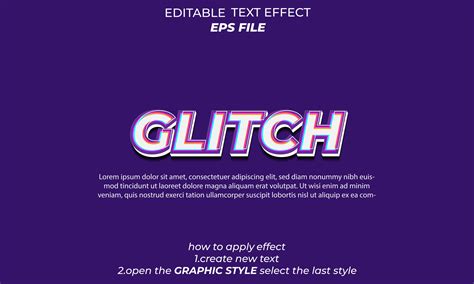 glitch text effect, typography, 3d text 25695109 Vector Art at Vecteezy