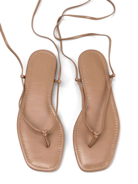 LILIANA Nude Flat Sandals COVET SHOES Sandals Nude Flats Flat Sandals