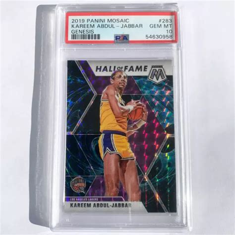 Panini Mosaik Kareem Abdul Jabbar Genesis Prizm Psa Hof