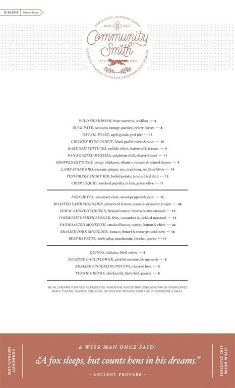 Pdf Community Smith Dinner Menu Dokumen Tips