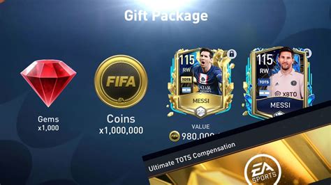 FINALLY FREE GIFT PACK UTOTS COMPENSATION FIFA MOBILE 23 EVERY ONE