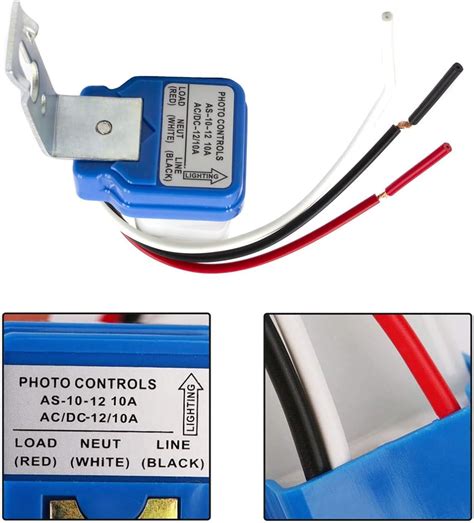 Buy 2 Pack Ac Dc 12v 10a Auto On Off Photocell Light Switch