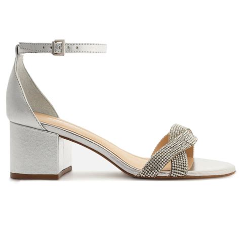 Sand Lia Salto Bloco Strass Special Ocassion Arezzo Prata