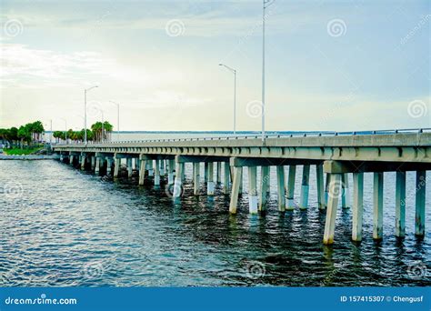 Florida tampa bay bridge stock image. Image of life - 157415307