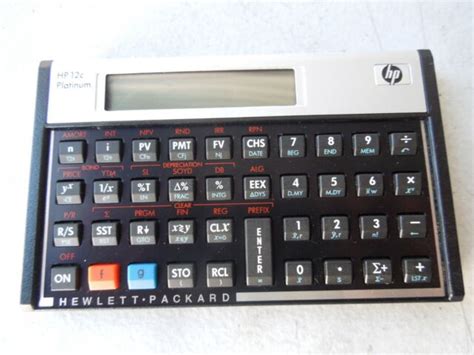 Hewlett Packard Hp 12c 12 C Platinum Financial Calculator For Sale