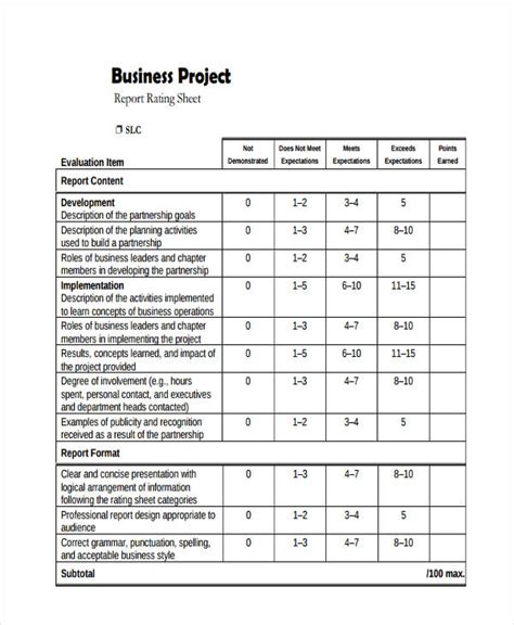 Business Project Report Format