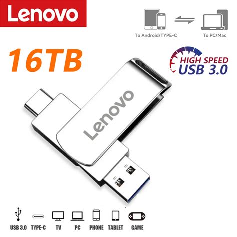 Original Lenovo Usb Flash Drive Tb Usb Waterproof High Speed Usb