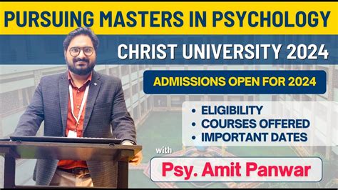 Christ University 2024 Masters In Psychology Admissions Pursuing PG