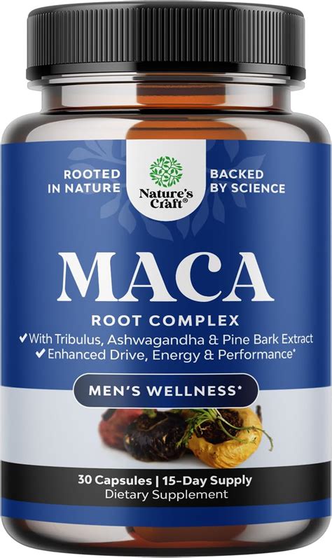 Potent Black Maca Root Capsules For Men Herbal Wellness
