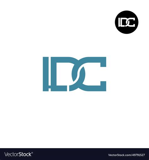 Letter ldc monogram logo design Royalty Free Vector Image