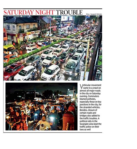 Traffic Chaos in Pune City due to Potholes, Road Closures, and Rally
