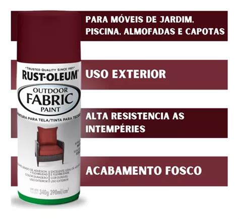 Rust Oleum Tinta Spray Tecido Couro Capota Couro Exterior