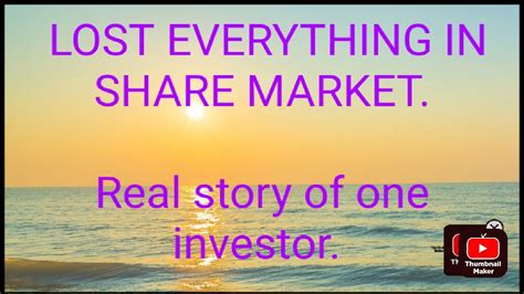 Lost Everything In Share Market What Sup 9458646758 YouTube